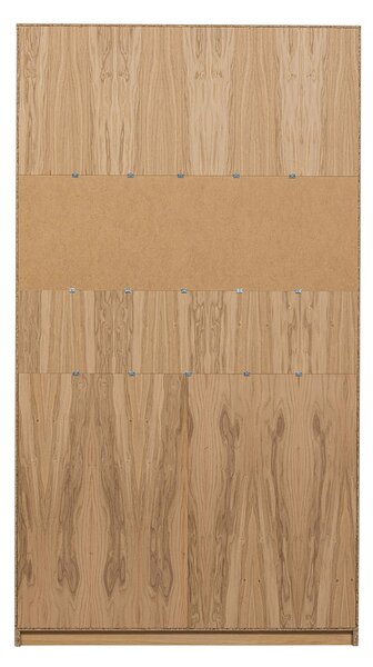 MUZZA Modulárna knižnica delurmo 110 x 200 cm hnedá