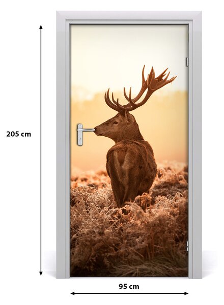 Samolepiace fototapety na dvere jeleň východ 95x205 cm