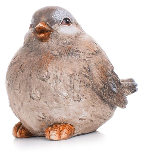 Vtáčik hnedý polyrezín 5x9x6,5cm 224098 - Dekorácia