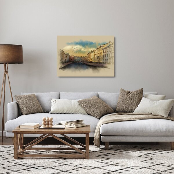 Sklenený obraz - Moyka rieka, Petrohrad, Rusko (70x50 cm)