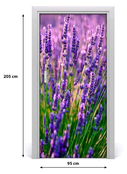 Fototapeta na dvere pole levanduľa 95x205 cm