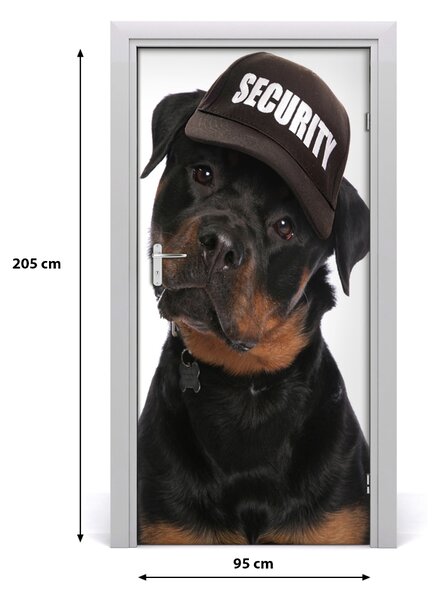 Samolepiace fototapety na dvere rottweiler 95x205 cm