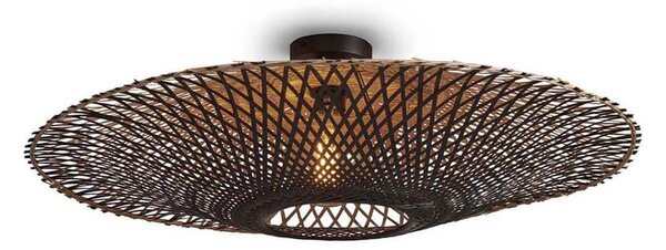 MUZZA Stropná lampa kalimantan l 87 cm prírodná/čierna