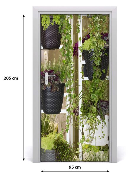 Fototapeta na dvere kvetináč 95x205 cm