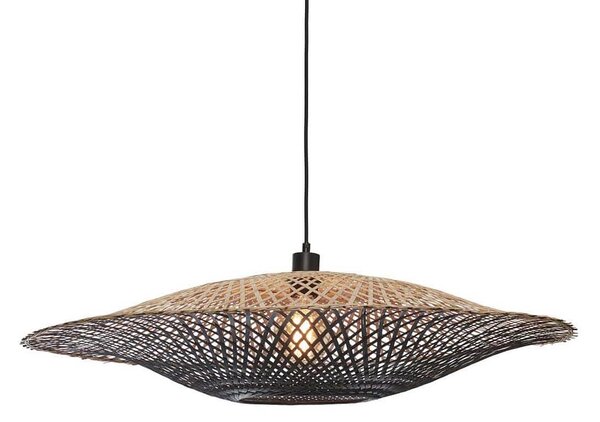 MUZZA Stropná visiaca lampa kalimantan l 87 cm čierna