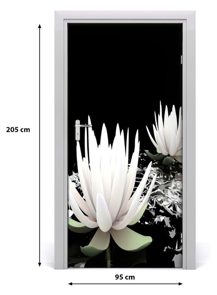 Fototapeta na dvere kvet lotosu 95x205 cm
