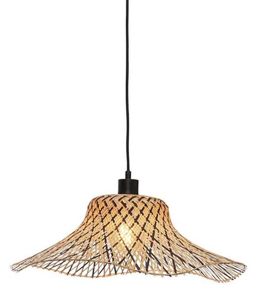 MUZZA Stropná visiaca lampa ibiza s 50 x 15 cm prírodná/čierna