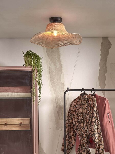 MUZZA Stropná lampa ibiza s prírodná