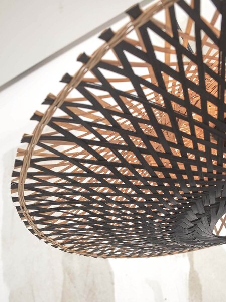 MUZZA Stropná visiaca lampa kalimantan l 87 cm čierna
