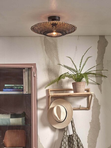 MUZZA Stropná lampa kalimantan s 44 cm čierna