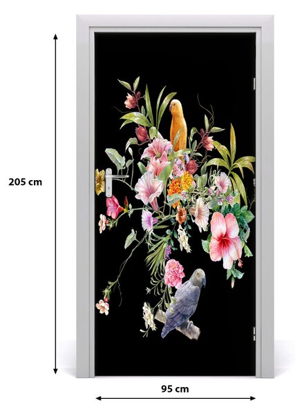 Fototapeta na dvere havajský vzor 95x205 cm
