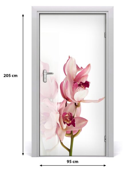 Fototapeta na dvere ružová orchidea 95x205 cm