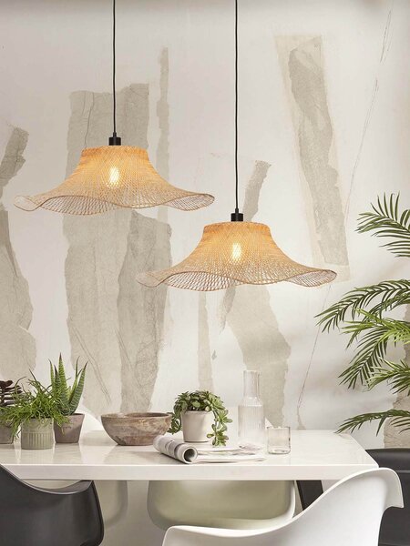 MUZZA Stropná visiaca lampa ibiza l 65 x 20 cm prírodná