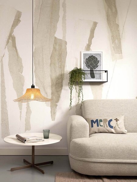 MUZZA Stropná visiaca lampa ibiza s 50 x 15 cm prírodná