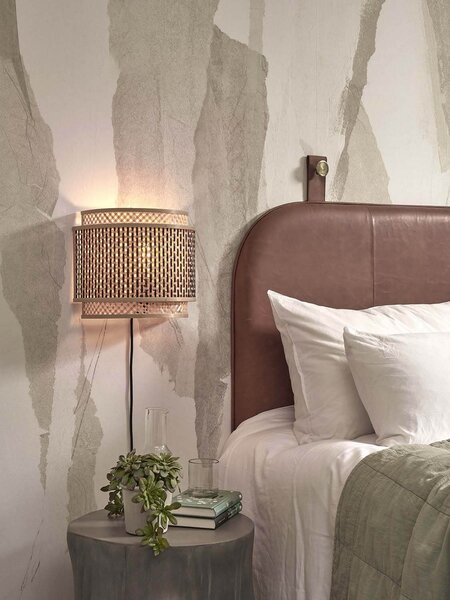 MUZZA Nástenná lampa bhutan l 32 x 27 cm prírodná/čierna