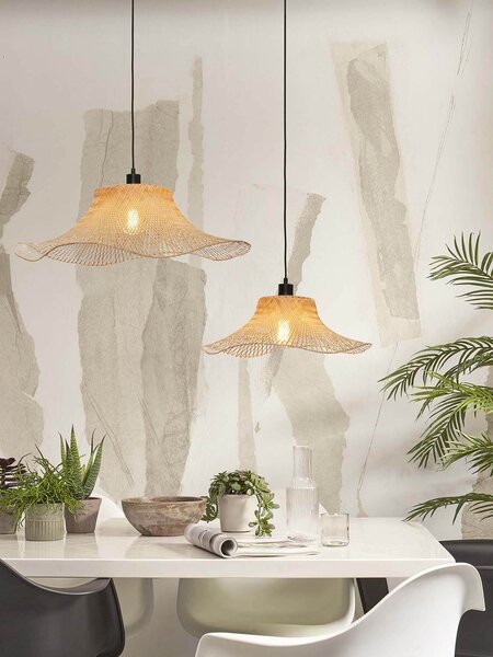 MUZZA Stropná visiaca lampa ibiza l 65 x 20 cm prírodná