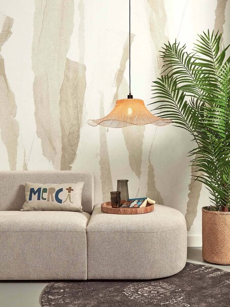 MUZZA Stropná visiaca lampa ibiza l 65 x 20 cm prírodná
