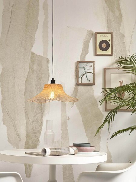 MUZZA Stropná visiaca lampa ibiza s 50 x 15 cm prírodná