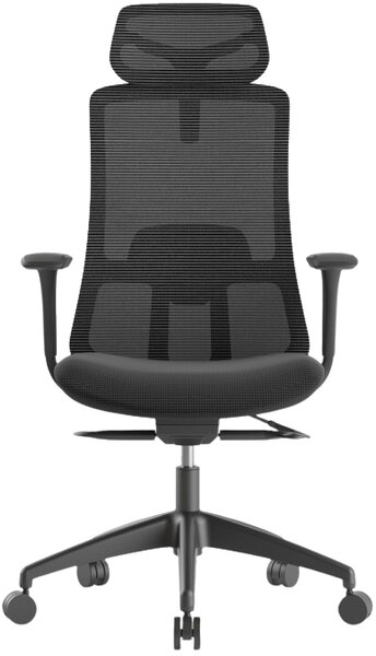Mercury Kancelárska stolička WISDOM, čierny plast, tmavo sivá