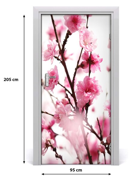 Fototapeta na dvere kvety slivky 95x205 cm