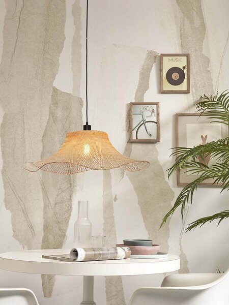 MUZZA Stropná visiaca lampa ibiza l 65 x 20 cm prírodná