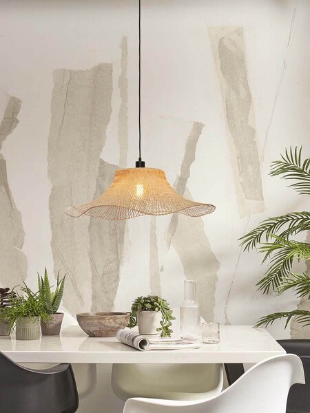 MUZZA Stropná visiaca lampa ibiza l 65 x 20 cm prírodná