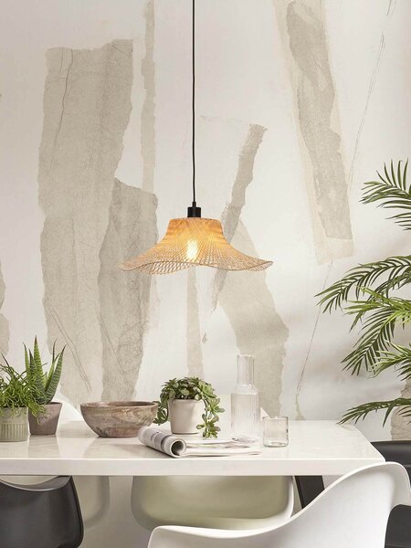 MUZZA Stropná visiaca lampa ibiza s 50 x 15 cm prírodná