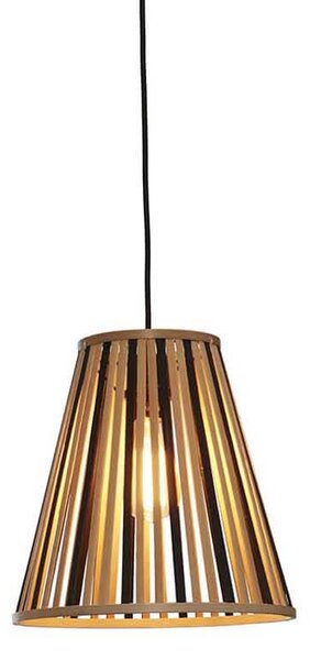 MUZZA Stropná visiaca lampa merapi s prírodná/čierna