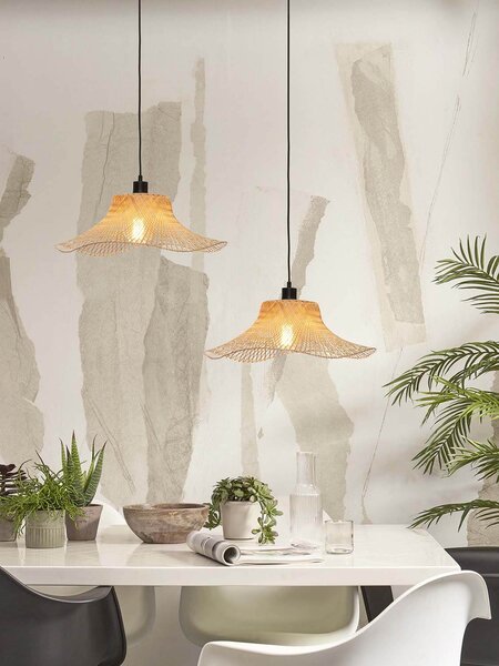 MUZZA Stropná visiaca lampa ibiza s 50 x 15 cm prírodná