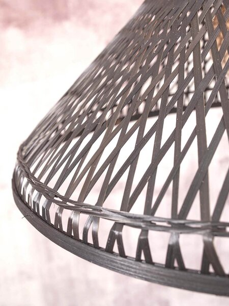 MUZZA Stropná visiaca lampa tahiti 45 x 20 cm čierna