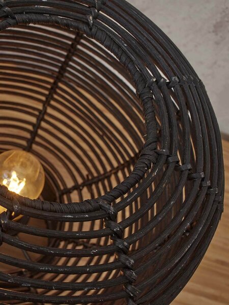 MUZZA Stolná lampa tanami 30 cm čierna