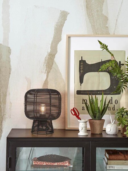 MUZZA Stolná lampa tanami 30 cm čierna