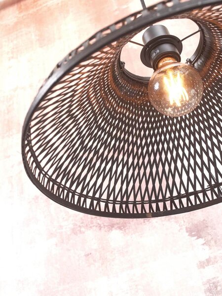 MUZZA Stropná visiaca lampa tahiti 45 x 20 cm čierna