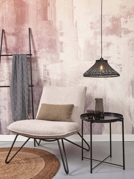 MUZZA Stropná visiaca lampa tahiti 45 x 20 cm čierna