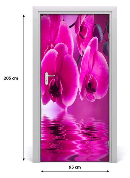Fototapeta samolepiace ružová orchidea 95x205 cm