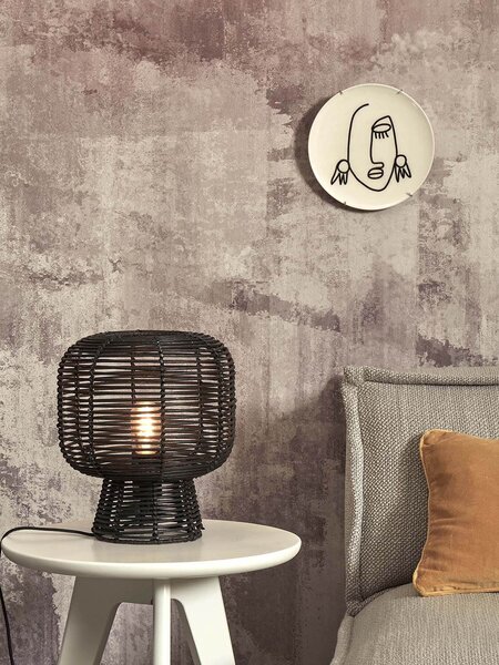 MUZZA Stolná lampa tanami 30 cm čierna