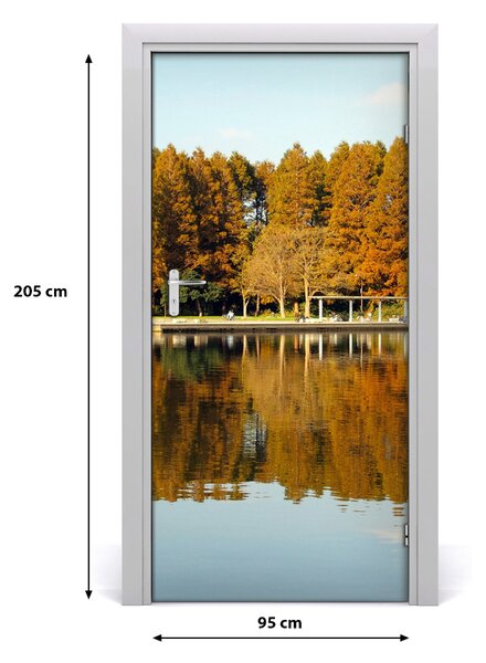 Fototapeta na dvere jeseň park 95x205 cm