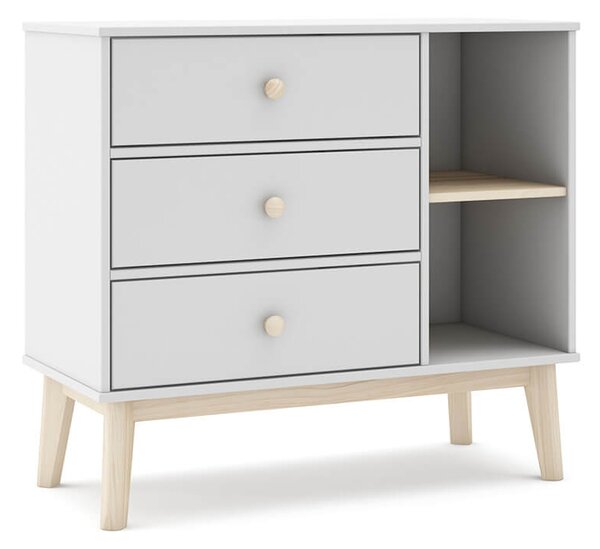 MUZZA Komoda nabet 90 x 81 cm biela