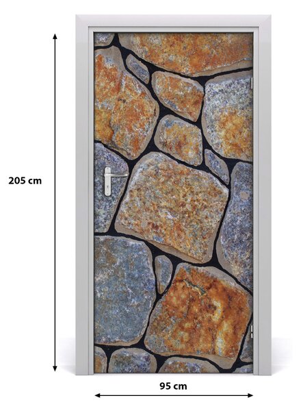 Fototapeta na dvere kamenia pozací 95x205 cm
