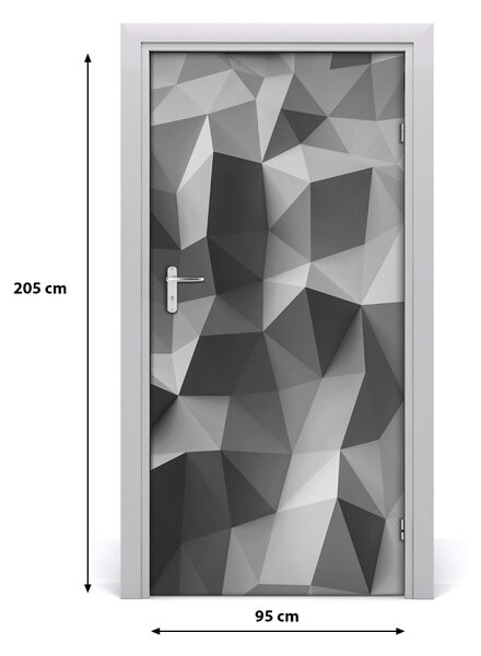 Fototapeta na dvere abstraktné trojuholníky 95x205 cm