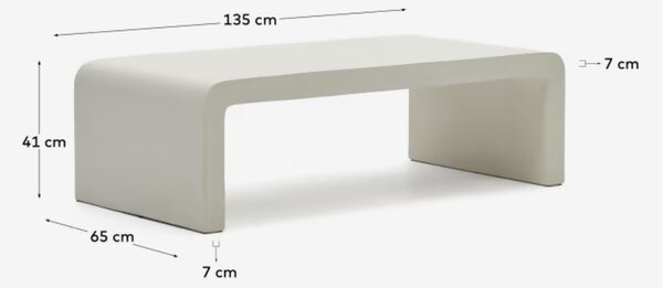 MUZZA KONFERENČNÝ STOLÍK Blava 135 X 65 CM BIELY