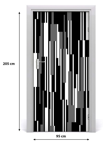 Fototapeta na dvere čiernobiele línia 95x205 cm