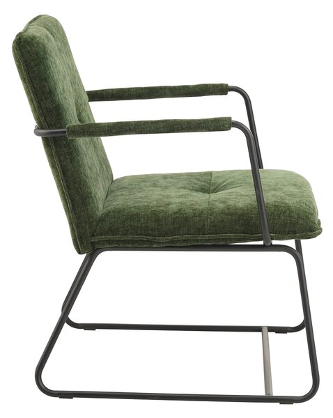 KRESLO, textil, tmavozelená MID.YOU - Online Only jedálne, Online Only