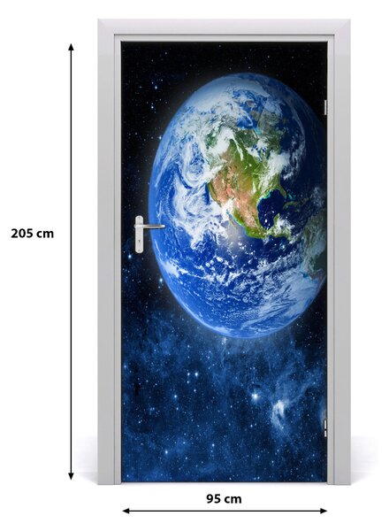 Fototapeta samolepiace na dvere zemeguľa 95x205 cm