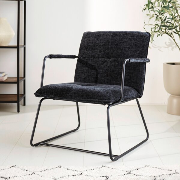 KRESLO, textil, čierna MID.YOU - Online Only jedálne, Online Only