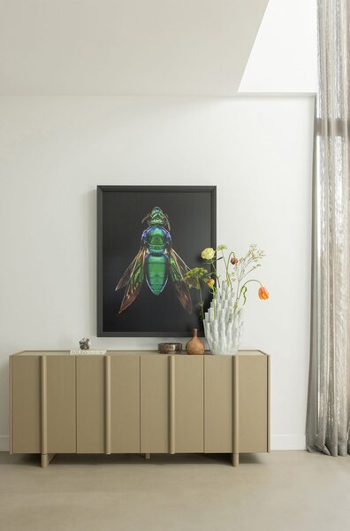 MUZZA Komoda suba 85 x 200 cm krémovo hnedá