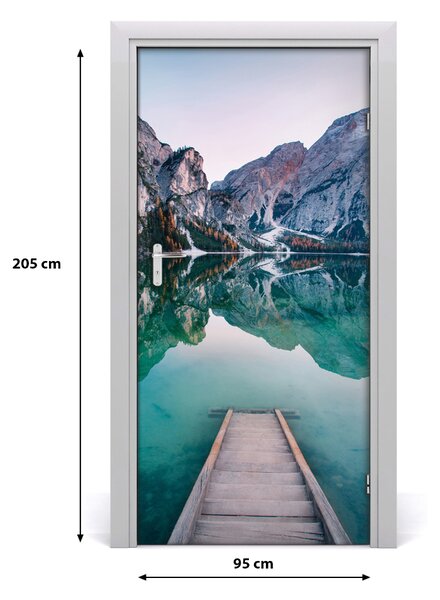 Fototapeta samolepiace na dvere horské jazero 95x205 cm