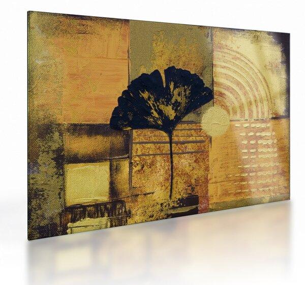 Sklenený obraz - List ginkgo (70x50 cm)