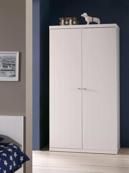 MUZZA Skriňa biron 110 x 204 cm biela