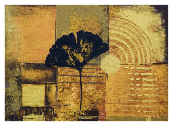Sklenený obraz - List ginkgo (70x50 cm)